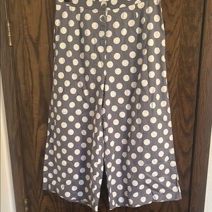 Mittoshop Polka Dot Ankle Pants in Gray and White